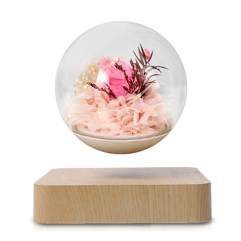 BloomLevitate™ – Floating Eternal Flower Globe with LED Light & Magnetic Suspension