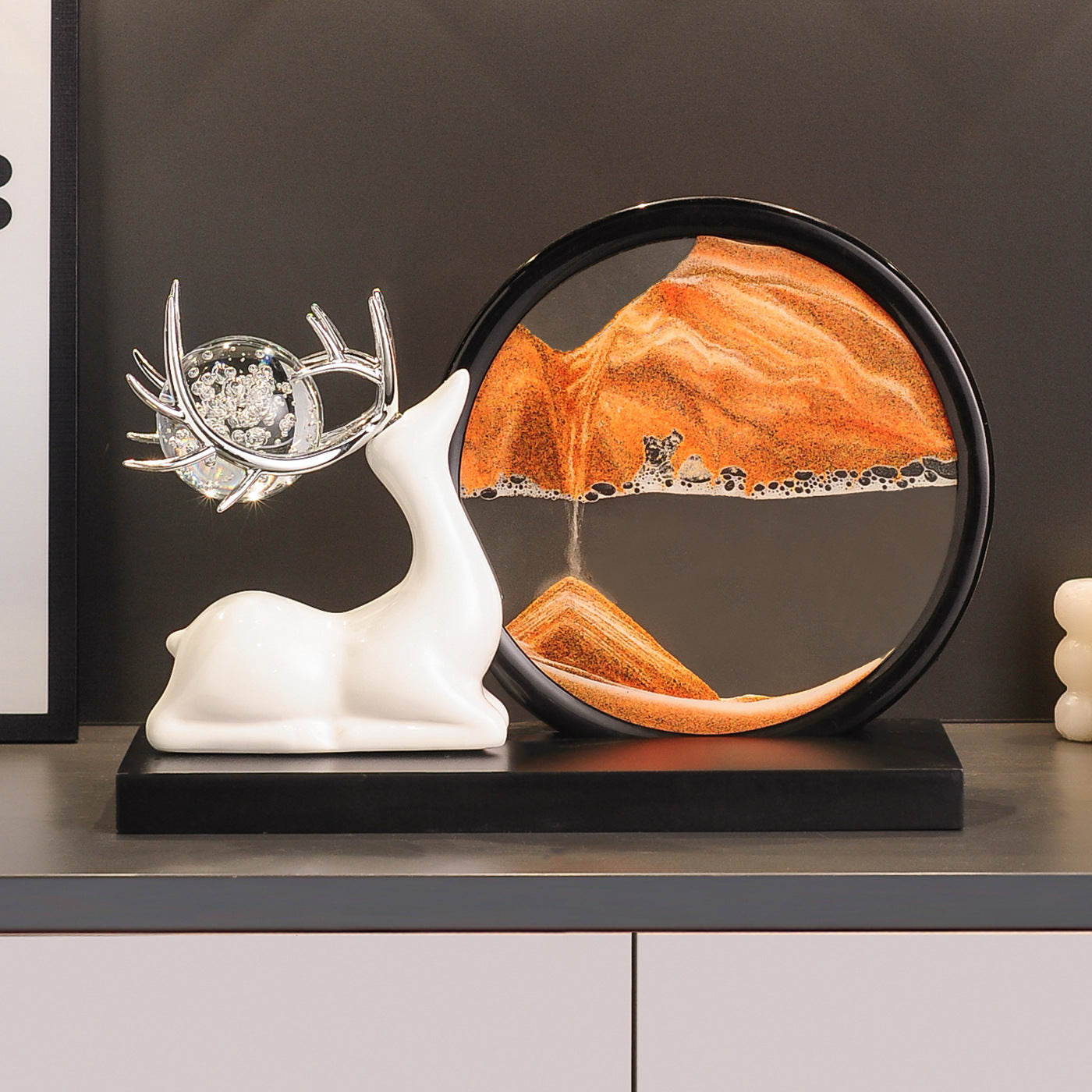 Aurora Arc™ Artisan Deer Sculpture Collection – Timeless Elegance in Ceramic Form