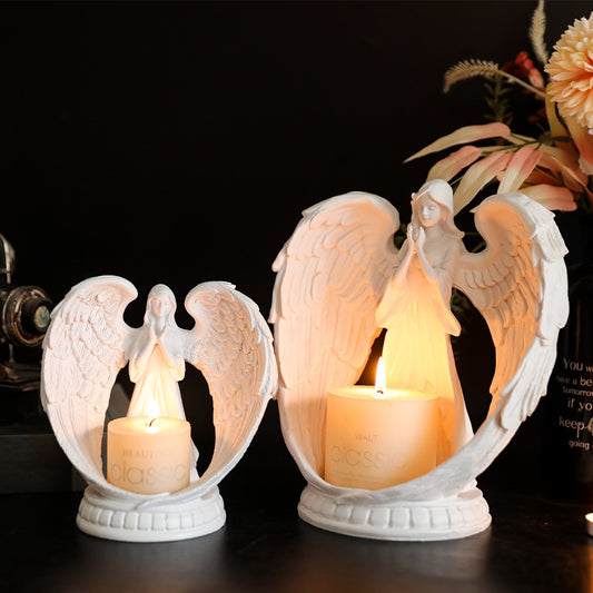 SeraphLight™ – Nordic White Angel Wing Candle Holder