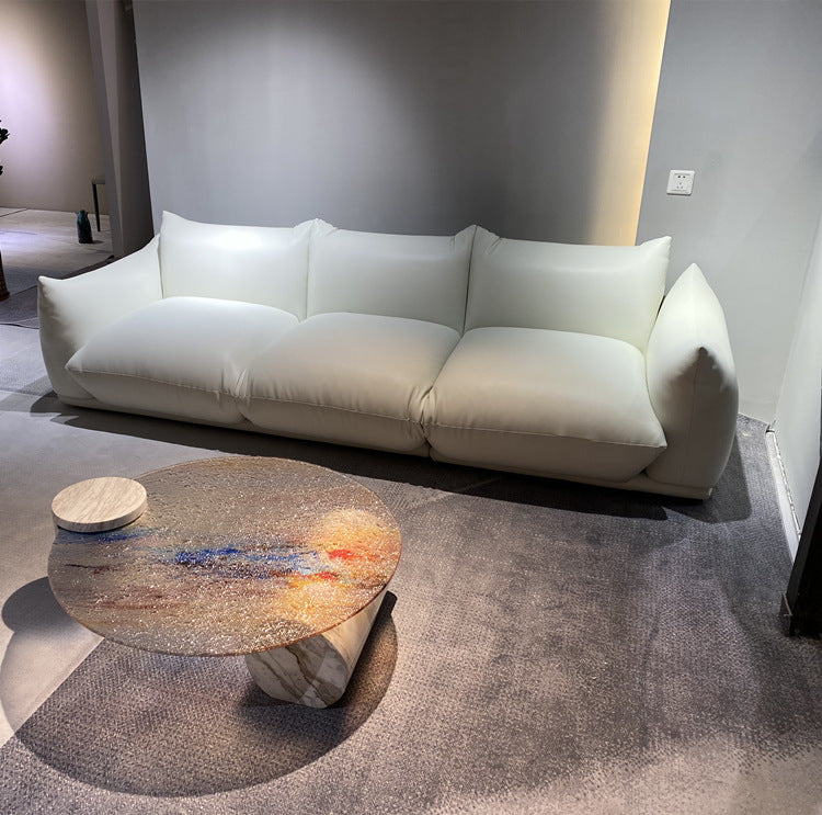 Kyushu™ – Designer Sunset Glass & Marble Coffee Table